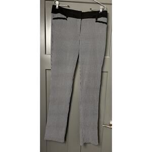 7th Avenue Design Studio Black And White Houndstooth Trousers Sz 8 Tall
